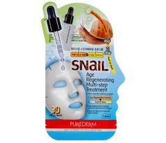 Purederm Dvojkroková pleťová maska proti vráskam so slimačím slizom na tkanine 2g 1ks