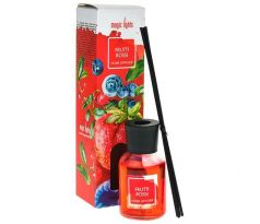 Magic Lights Difuzér s ratanovými paličkami Červené ovocie 50 ml