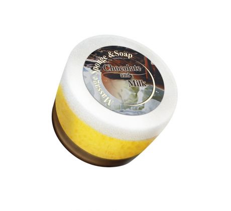 Fine Perfumery Čokoláda s mliekom tuhé mydlo s hubkou 70g
