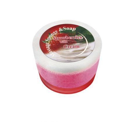 Fine Perfumery Jahody v smotane tuhé mydlo s hubkou 70g