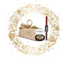 Mihi Make up Lesk na pery Ombre Deep red 3,6 ml + Rozjasňovač Multi Gold 2,2g  darčeková sada