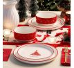 RED CHRISTMAS TREE 12 dielna jedálenská porcelánová sada