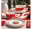 RED SANTA CLAUS 12 dielna jedálenská porcelánová sada