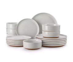 TARA GREY 18 dielna jedálenská kameninová sada