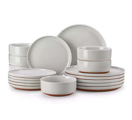 TARA GREY 18 dielna jedálenská kameninová sada