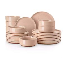 TARA PINK 24 dielna jedálenská kameninová sada