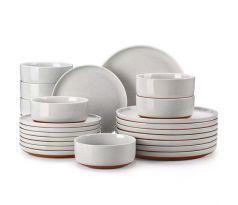 TARA GREY 24 dielna jedálenská kameninová sada