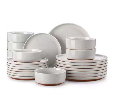 TARA GREY 24 dielna jedálenská kameninová sada