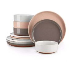 TARA MULTICOLOR 24 dielna jedálenská kameninová sada