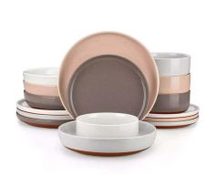 TARA  MULTICOLOR 16 dielna jedálenská kameninová sada