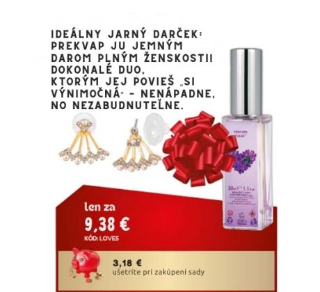 LOVE5 Liliac edp dámska 30 ml + Náušnice Annabelle 2 darčeková sada