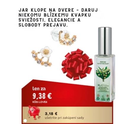 LOVE6 Konvalinka edp dámska 30 ml + Náušnice Annabelle 1 darčeková sada
