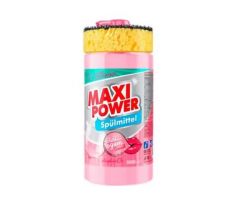 Maxi Power Prostriedok na umývanie riadu Bubble Gum s hubkou 1 l