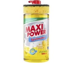 Maxi Power Prostriedok na umývanie riadu Citrón s hubkou 1 l