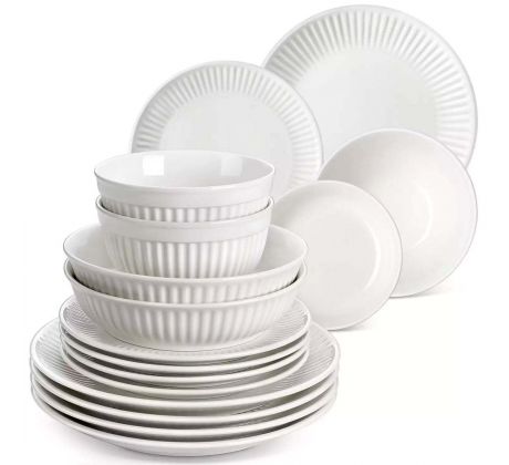 LEILA 16 dielna jedálenská sada z porcelánu