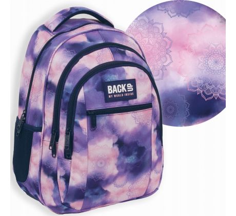BackUp Školský batoh Model O13 Fialové ombré