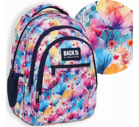 BackUp Školský batoh Model O09 Letné kvety