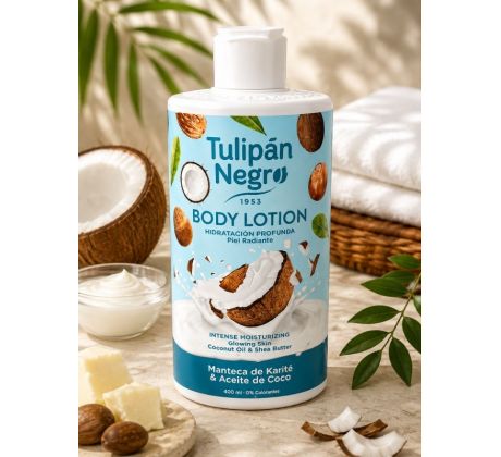 Tulipan Negro Bambucké maslo & Kokosový olej Telové mlieko 400 ml