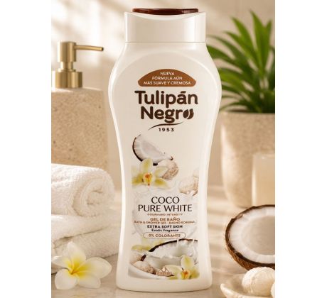 Tulipan Negro Kokos & Biele kvety sprchový gél 650 ml