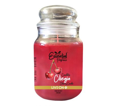 Essential Fragrance Višňa vonná sviečka v skle 510g