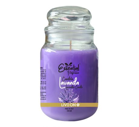 Essential Fragrance Levanduľa vonná sviečka v skle 510g