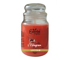 Essential Fragrance Granátové jablko vonná sviečka v skle 510g