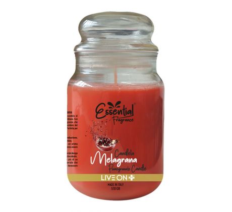 Essential Fragrance Granátové jablko vonná sviečka v skle 510g
