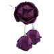 Glitz Roses fialové Textilné vianočné ozdoby 3ks