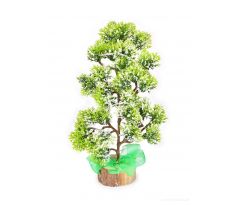 Zasnežený LED stromček Svietiaca dekorácia s dreveným podstavcom 26 cm