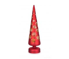 Zimná hviezda LED svietiaci stromček červený 34 cm