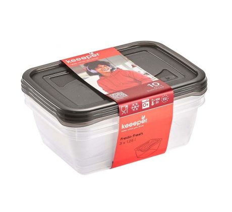 Keeeper Dóza Fredo Fresh Crystal Grey 3 ks 1,25 l