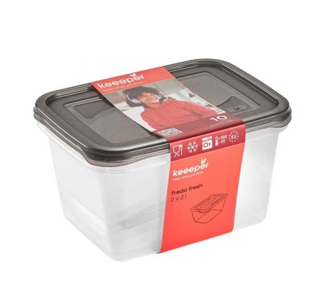 Keeeper Dóza Fredo Fresh Crystal Grey 2 ks 2 l