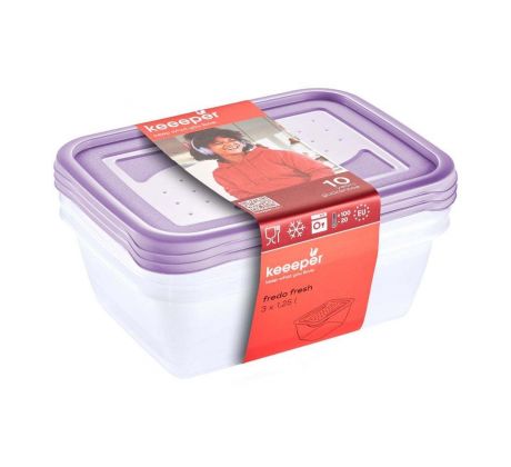 Keeeper Dóza Fredo Fresh Crystal Violet 3 ks 1,25 l
